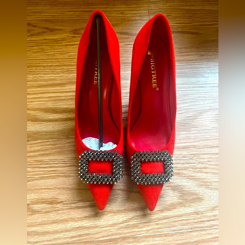 NWT Red Suede Heels